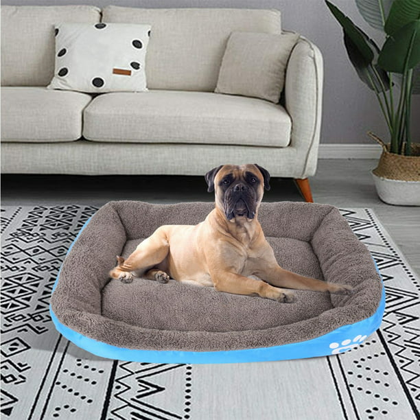 Hardworking person-ZHL Dog Beds Washable Pet Sofa Cat Bed Deluxe Soft Basket Cushion for Medium Small Dogs Orthopedic Fleece Thick Blanket Kennel Available in Multiple Colorsbrown-L